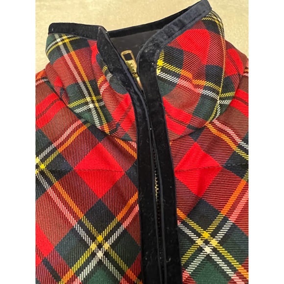 JCREW Mountain Christmas Tartan Puffer Vest Red/Green/Mult Size S - Picture 7 of 9